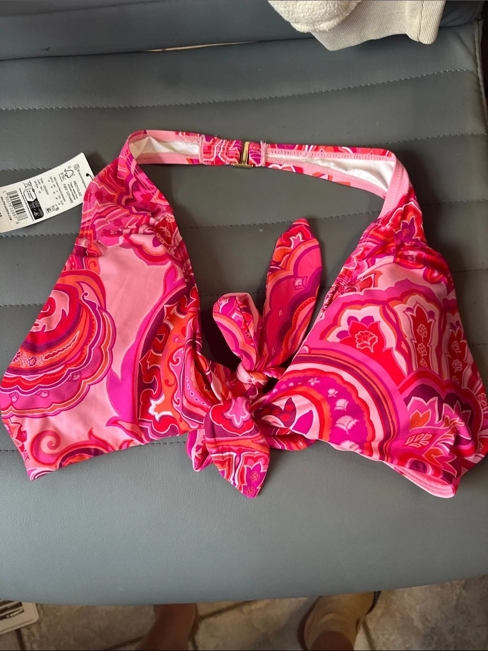 Lauren Ralph Lauren Pink & Fuchsia Swirl Tie Bikini Set
